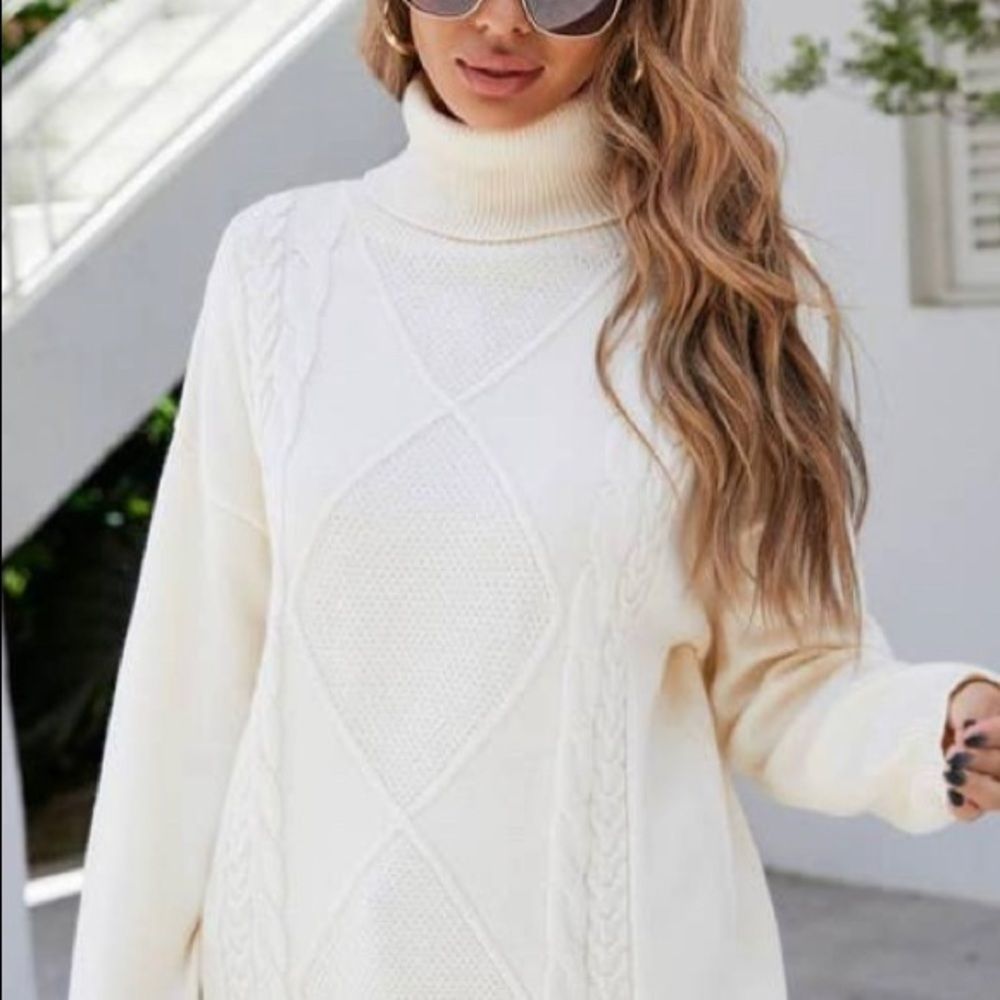 Classic winter turtleneck sweater